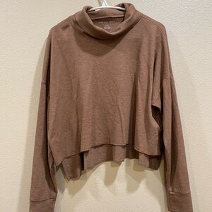 American Eagle Outfitters Tan Cowl Neck Top